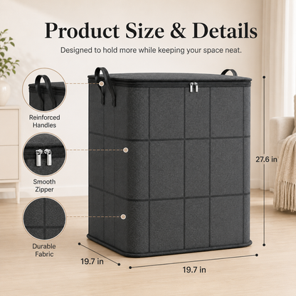 📦 Extra Large Moving & Storage Bag 🏠 | Heavy-Duty Zippered Organizer for Clothes, Bedding & More