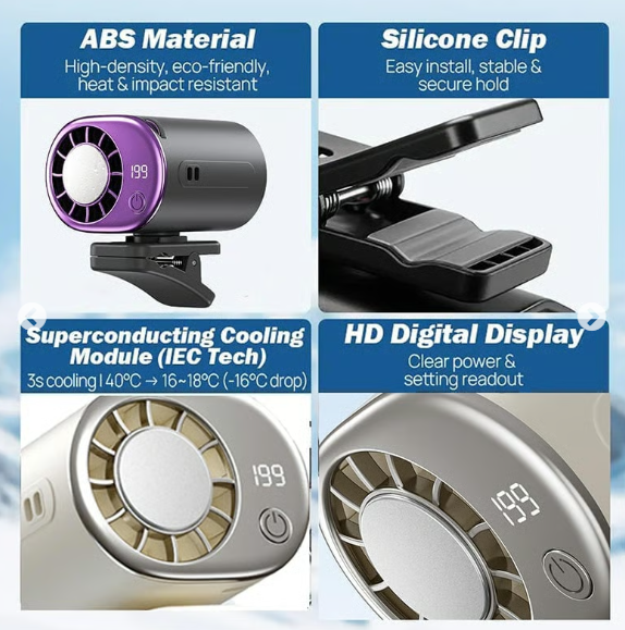 360° Rotating Semi-Cooling Clip Fan