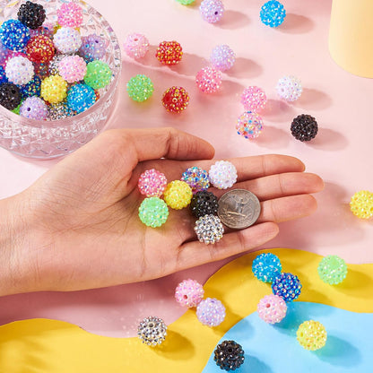 Colorful Rhinestone Craft Beads – 100 Pieces