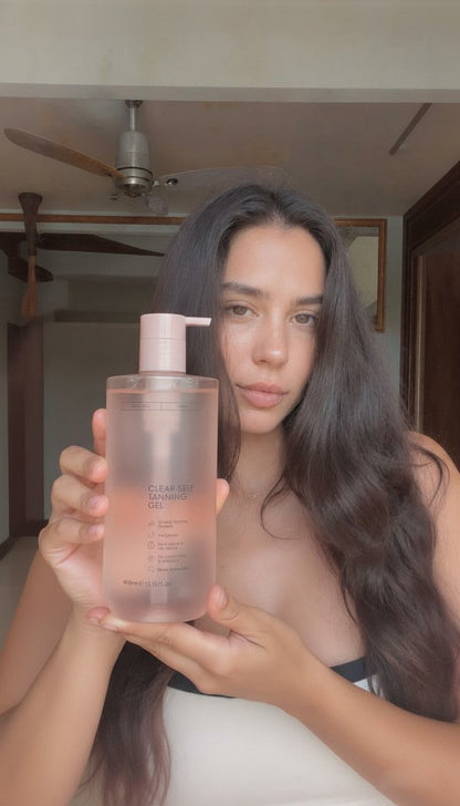 Clear Self Tanning Gel☀️Sun-assisted tanning takes just 4–6 hours