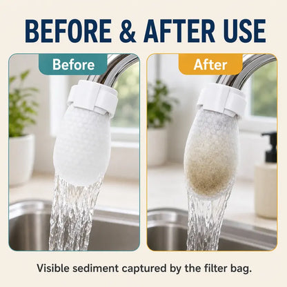 [Fits Faucets < 1"] 50 cotton filter bags disposable Cotton Faucet Filter Bags with 5 fastening straps