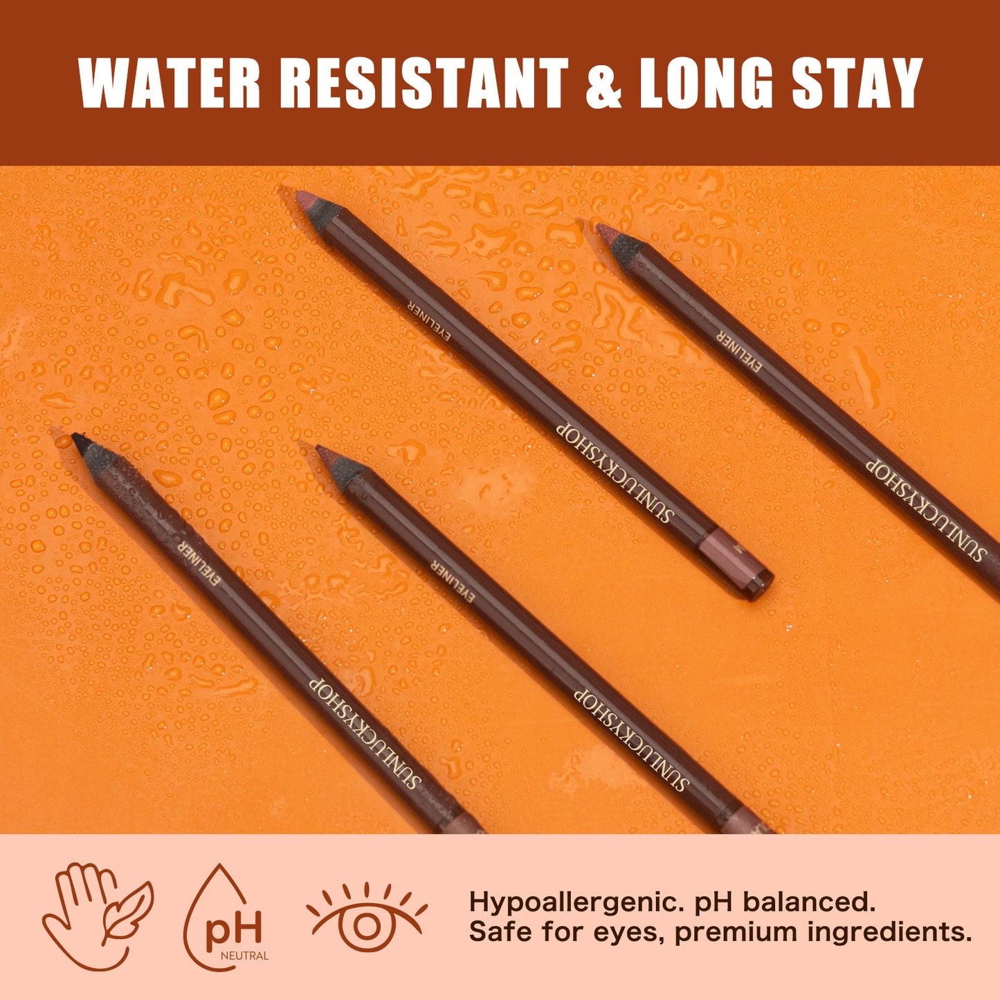 24H Waterproof Smudge-Proof Eyeliner Pencil