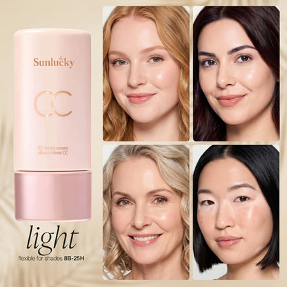 🚀Flash Sale 60% OFF 🎁 Get Free SPF Powder Brush | ✨CC color-correcting tinted serum