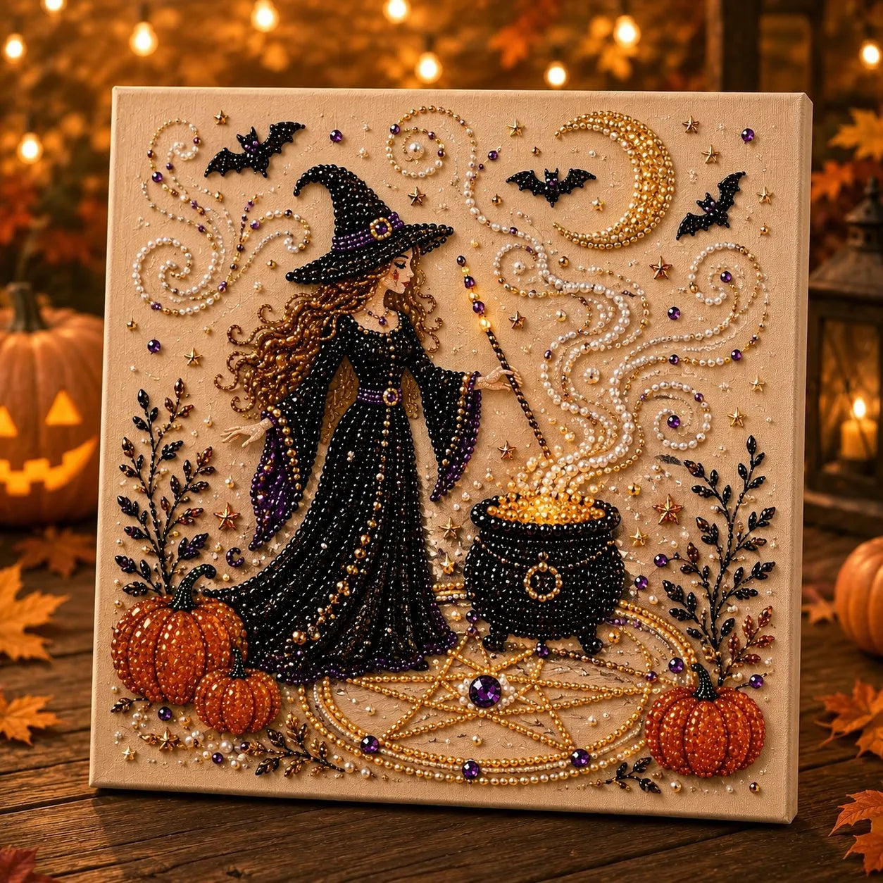 🎃👻 Premium 3D Pearl Halloween Wall Art Kit