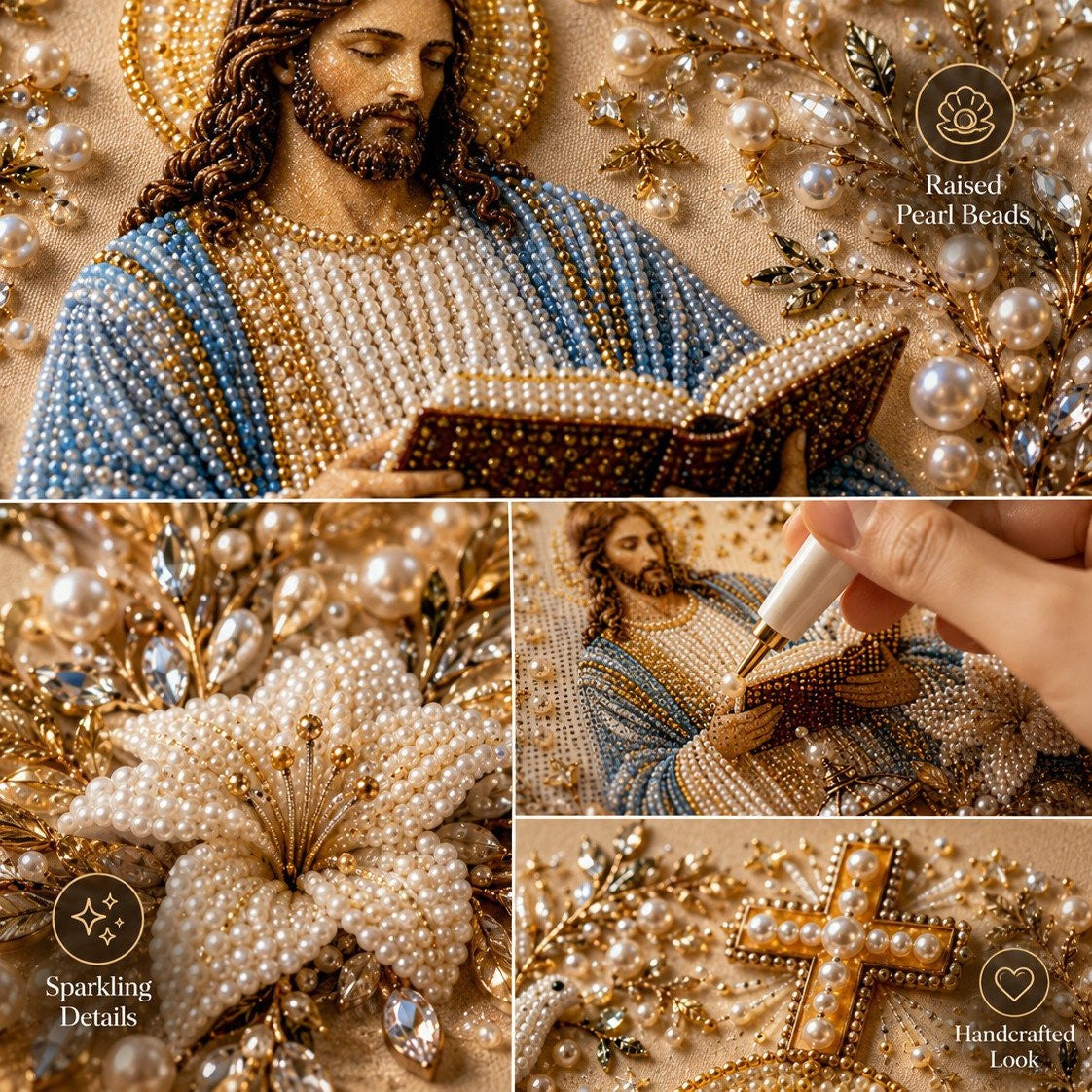 🔥LAST DAY 59% OFF -🙏Christian DIY Pearl Art Set