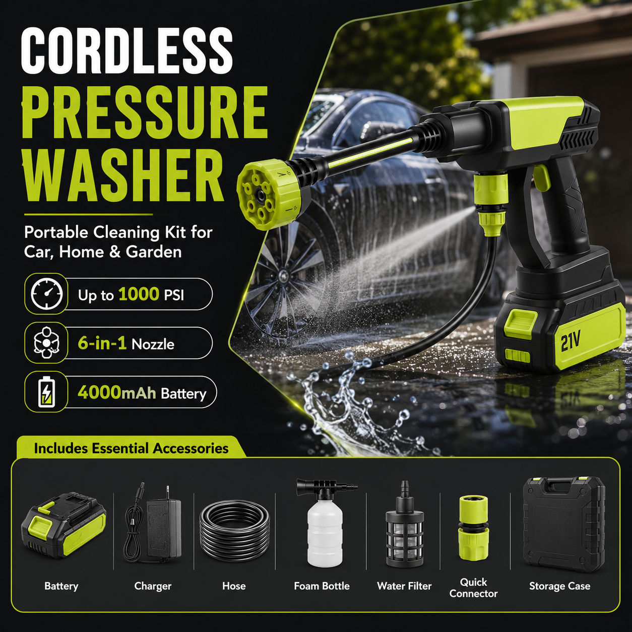 Cordless pressure washer hero image