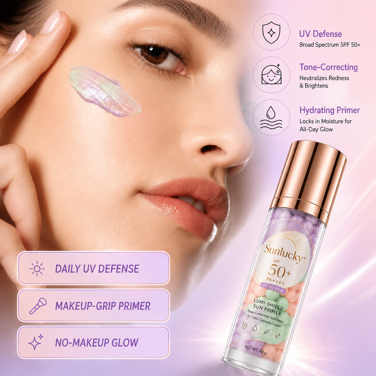 Sunluckyshop™ Three-Color Protective Isolation Cream with SPF 50 Coverage