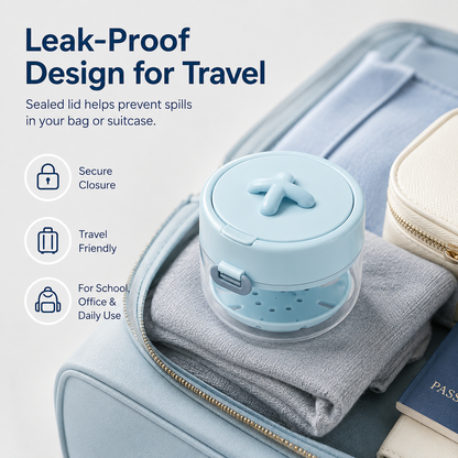 🔥3-in-1 Leak-Proof Retainer Cleaning Case with Mirror, Drain Tray & Travel Storage