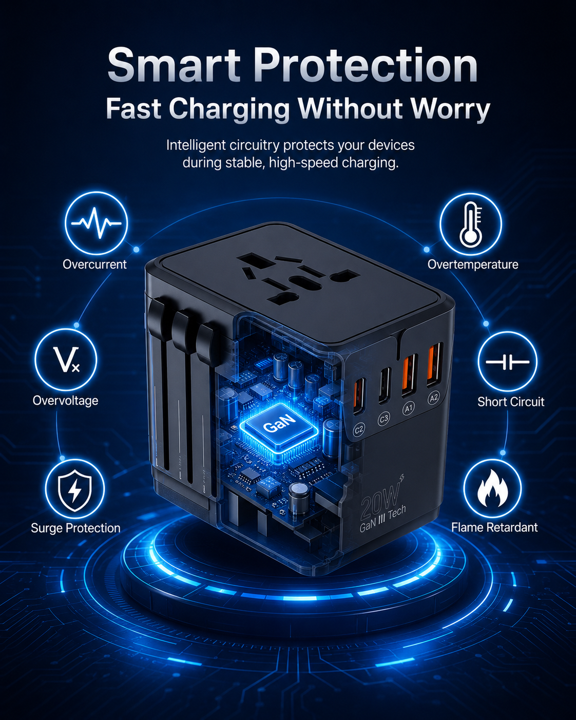 Global voltage compatibility from 110 to 240 volts