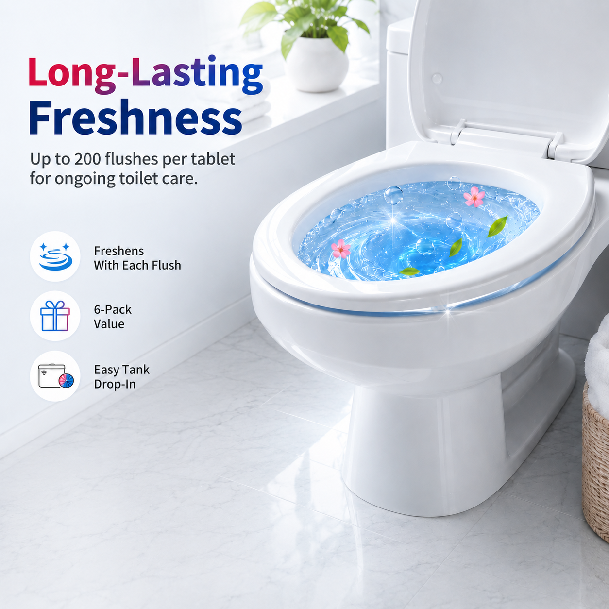 Dual-Color Toilet Tank Cleaner Tablets
