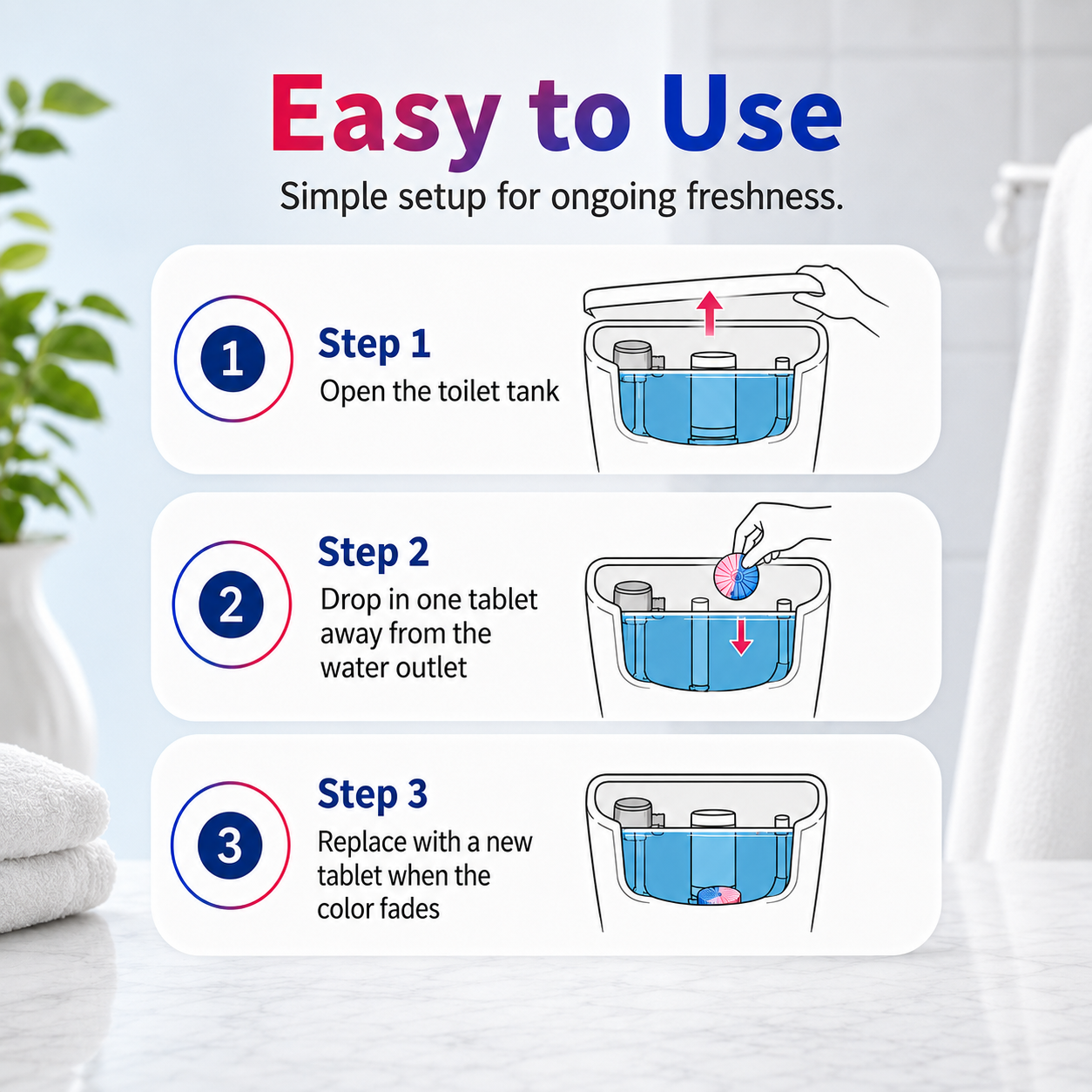 Dual-Color Toilet Tank Cleaner Tablets