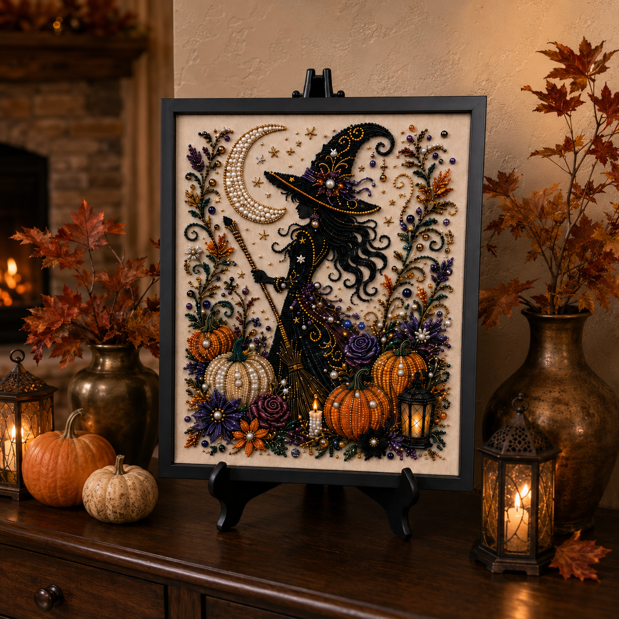 🔥2026 HOT Seal🔥 60% OFF – 👻✨ Halloween Pearl Art DIY Kit – Turn Tiny Pearls into Spooky-Cute Magic