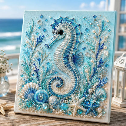 🌊✨ Ocean Theme Pearl Art DIY Kit – Relaxing DIY Craft to Create Stunning Coastal Artwork