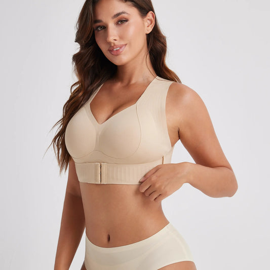 59% OFF Wireless Shaping Bra | 360 Jelly Strip Support Seamless Push Up Bra, Wide Strap Back Smoothing Sports Bra For Yoga Office Daily Wear