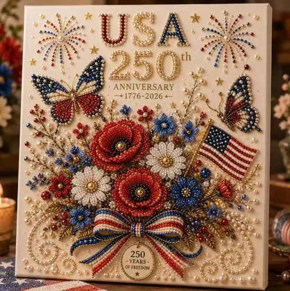 🔥LAST DAY 59% OFF - 🇺🇸 USA 250th Anniversary DIY Pearl Painting Kit ✨❤️‍🔥