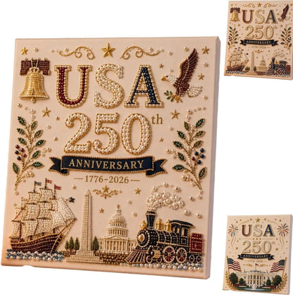 🔥LAST DAY 59% OFF - 🇺🇸 USA 250th Anniversary DIY Pearl Painting Kit ✨❤️‍🔥
