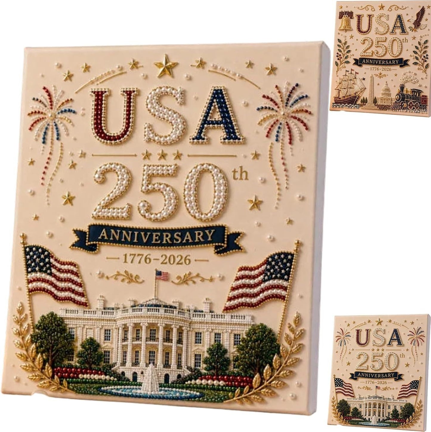 🔥LAST DAY 59% OFF - 🇺🇸 USA 250th Anniversary DIY Pearl Painting Kit ✨❤️‍🔥
