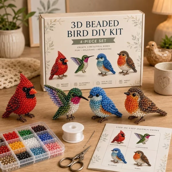 🧵✨ Mini 3D Beaded Animal DIY Kit