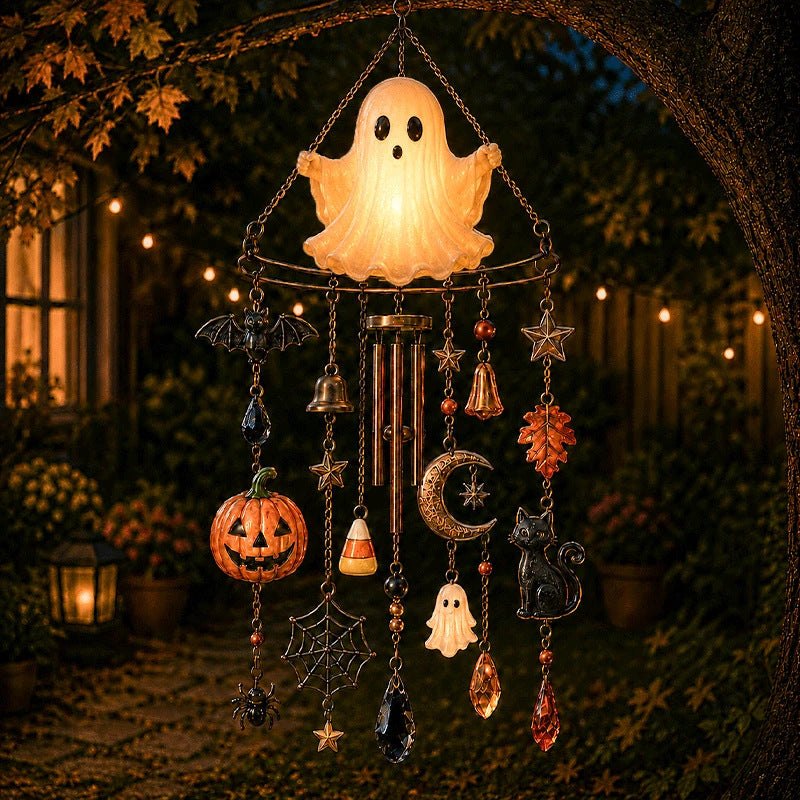 🎃 Halloween Hummingbird Wind Chime | Crystal Garden Hanging Decor