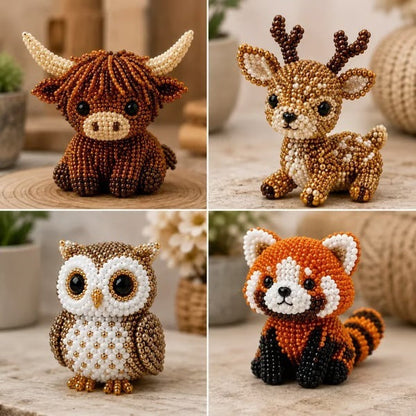 🧵✨ Mini 3D Beaded Animal DIY Kit