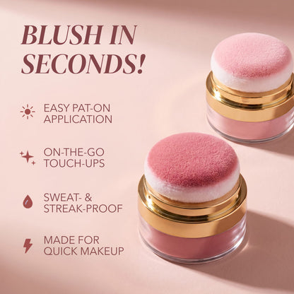 Pat Puff Powder Blush | Lazy Blush Makeup