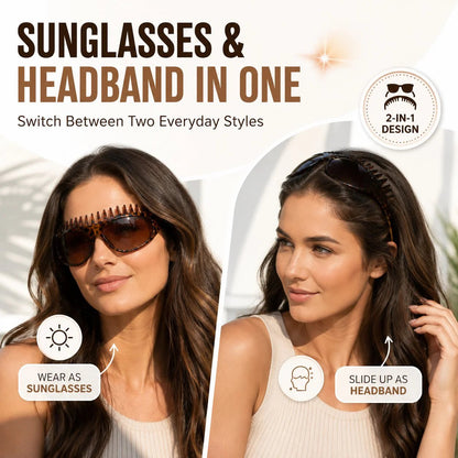 🕶2-In-1 Tortoiseshell Headband Sunglasses