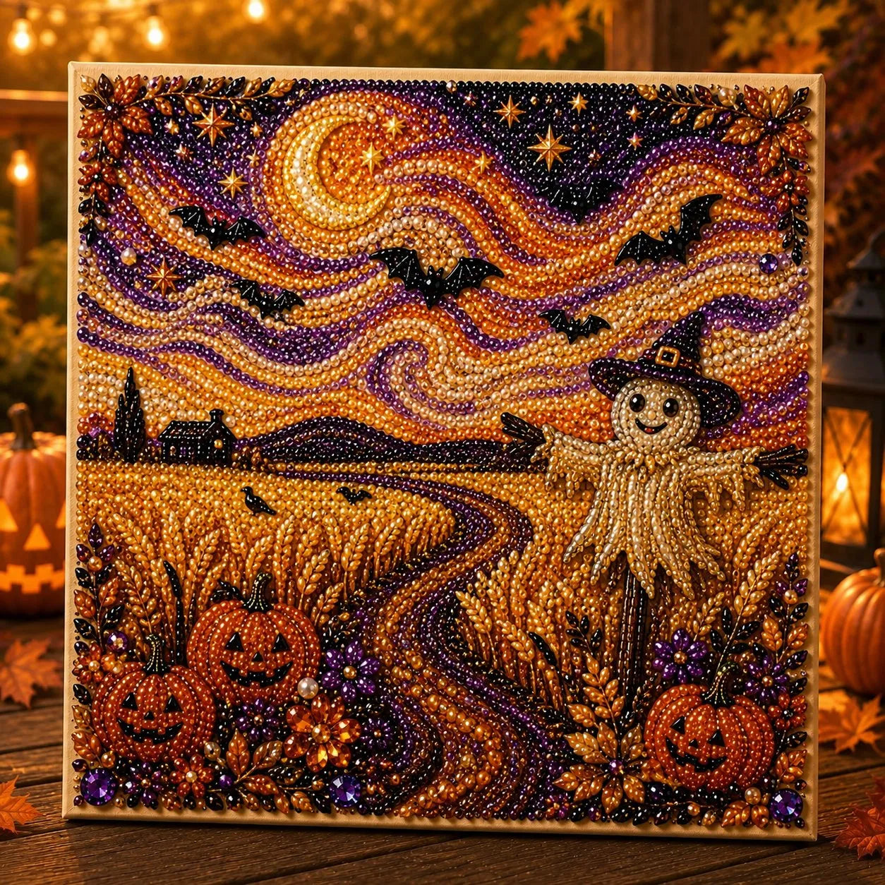 🎃👻 Premium 3D Pearl Halloween Wall Art Kit