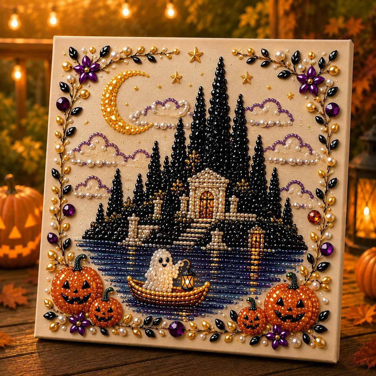 🎃👻 Premium 3D Pearl Halloween Wall Art Kit