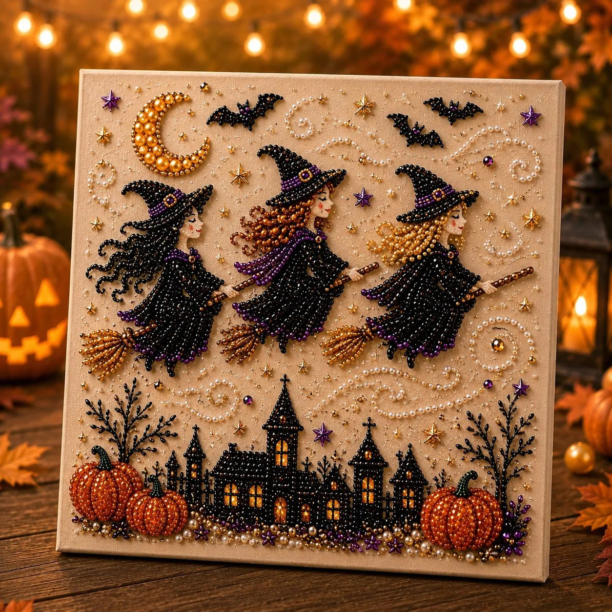 🎃👻 Premium 3D Pearl Halloween Wall Art Kit