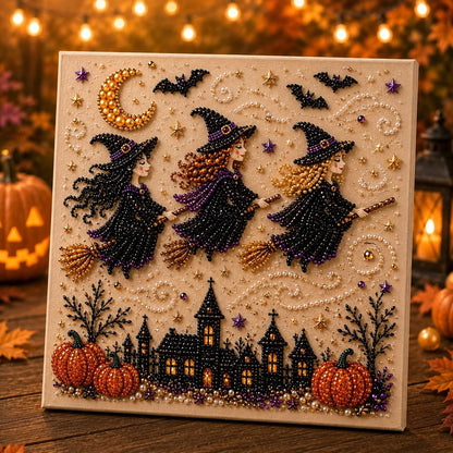 🎃👻 Premium 3D Pearl Halloween Wall Art Kit