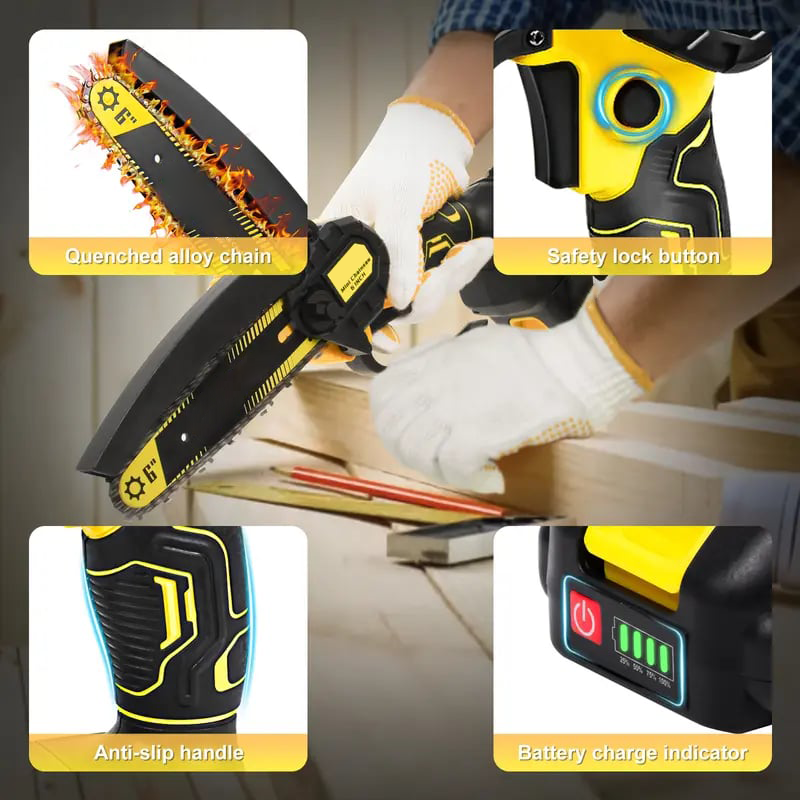 🌳2026 Pro Edition – 5-Cell Battery & Spare Chain for Tree Trimming ⚡