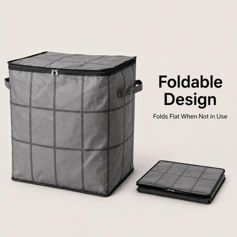 Large Capacity Storage & Moving Bag, Zippered Organizer for Clothes, Quilts, Bedding & Blankets
