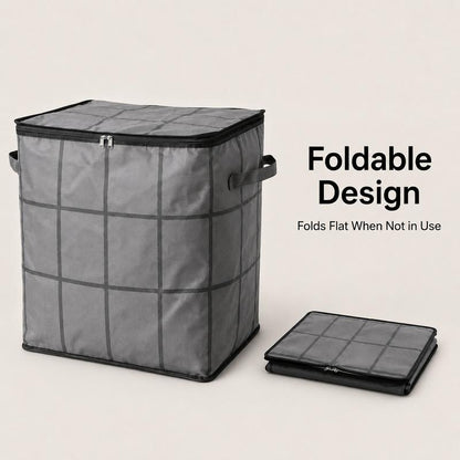Large Capacity Storage & Moving Bag, Zippered Organizer for Clothes, Quilts, Bedding & Blankets