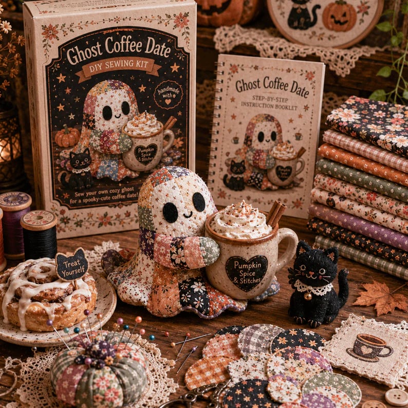 👻Little Ghost’s Cozy Halloween DIY Patchwork Kit