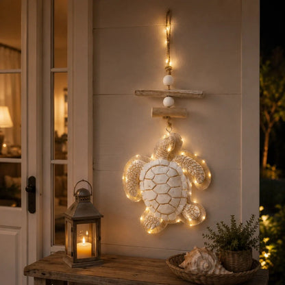 🐢Lighted Coastal Sea Turtle Hanging Wall Decor with Remote