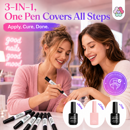 5 in 1 Aurora Gel Nail Polish Pen with Base Color and Top Coat