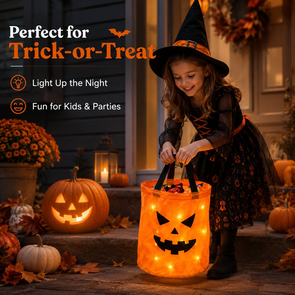 🎃 Fill It, Light It & Trick-or-Treat — Make Every Candy Run Glow! ✨