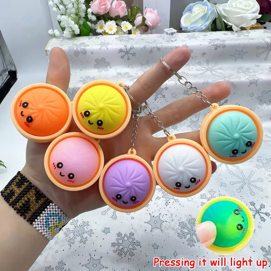Cute Dumpling Fidget Keychain – Blind Box Surprise Stress Relief Toy
