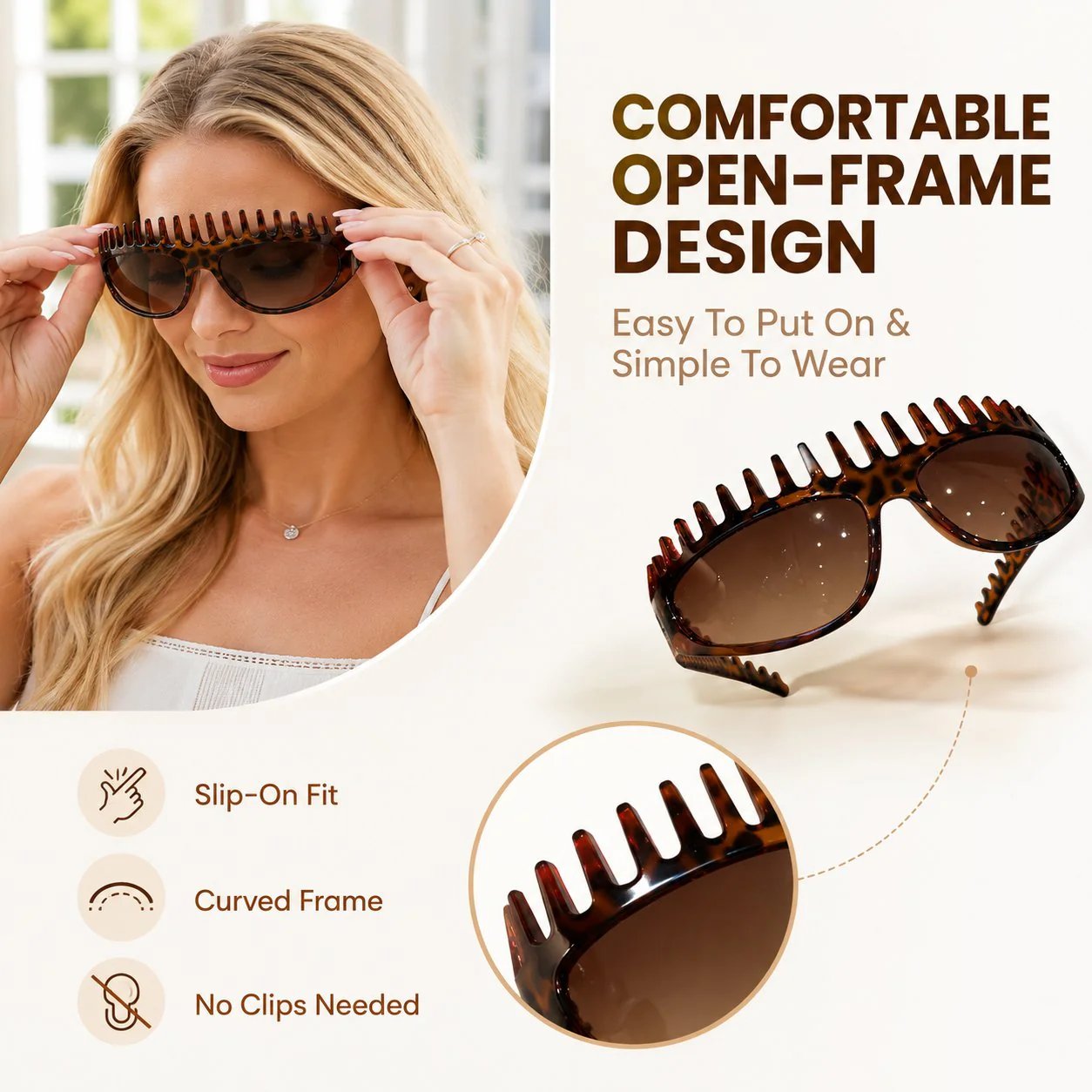 🕶2-In-1 Tortoiseshell Headband Sunglasses