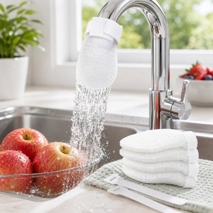 [Fits Faucets < 1"] 50 cotton filter bags disposable Cotton Faucet Filter Bags with 5 fastening straps