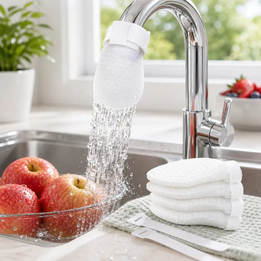 [Fits Faucets < 1"] 50 cotton filter bags disposable Cotton Faucet Filter Bags with 5 fastening straps