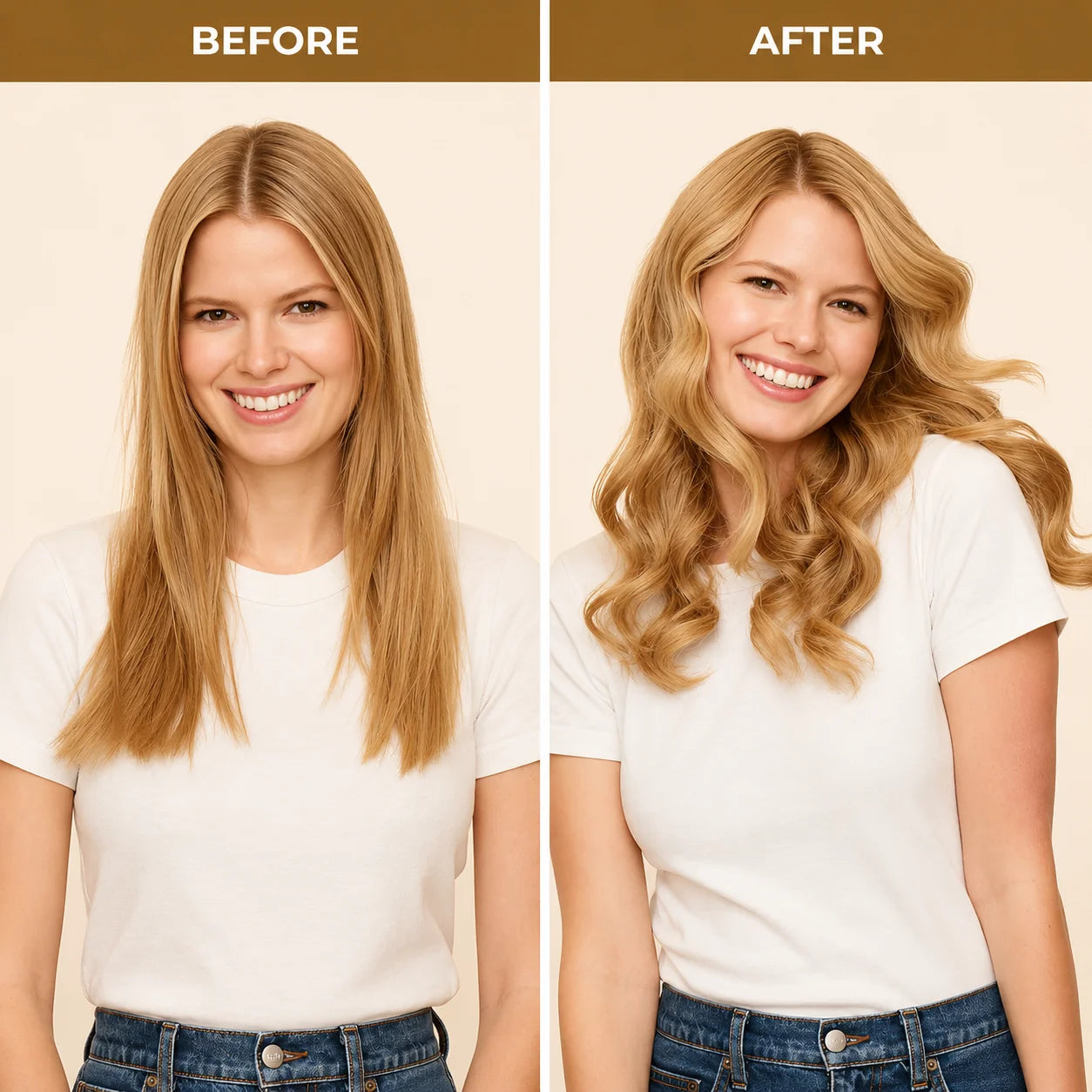 Before and after styling result one