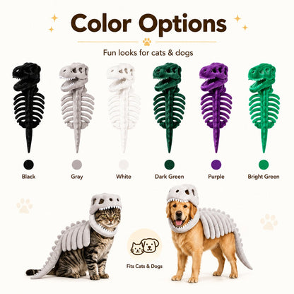 🦖 Halloween Season Sale 49% OFF– Glow-in-the-Dark Dinosaur Skeleton Pet Costume