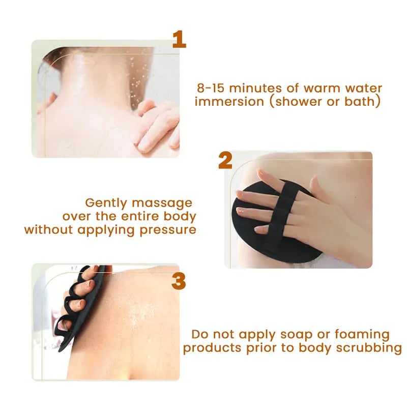 Soft Rubber Shower Scrubber for Efficient Cleansing Body, Gentle Exfoliating Bath Brush for All Kinds of Skin and more Cleaning
