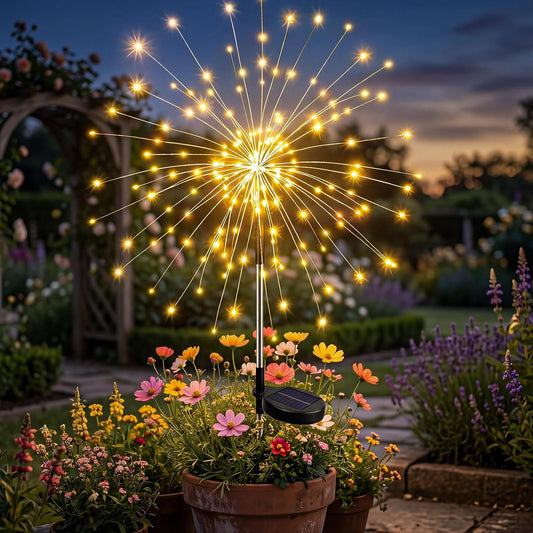🎃 Halloween Early Bird Sale | 49% OFF Solar Firework Lights Outdoor,200 LED