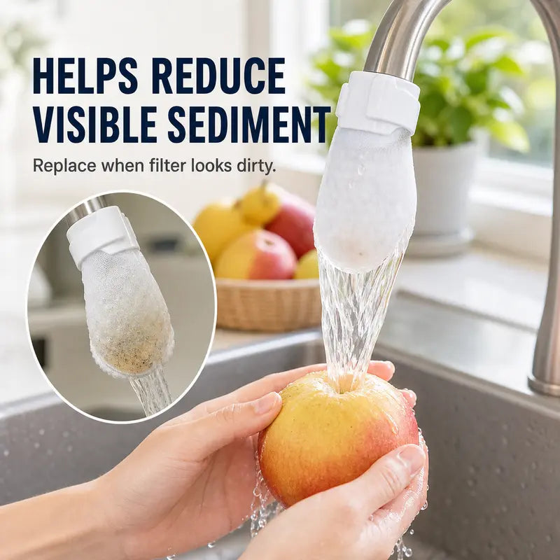 [Fits Faucets < 1"] 50 cotton filter bags disposable Cotton Faucet Filter Bags with 5 fastening straps