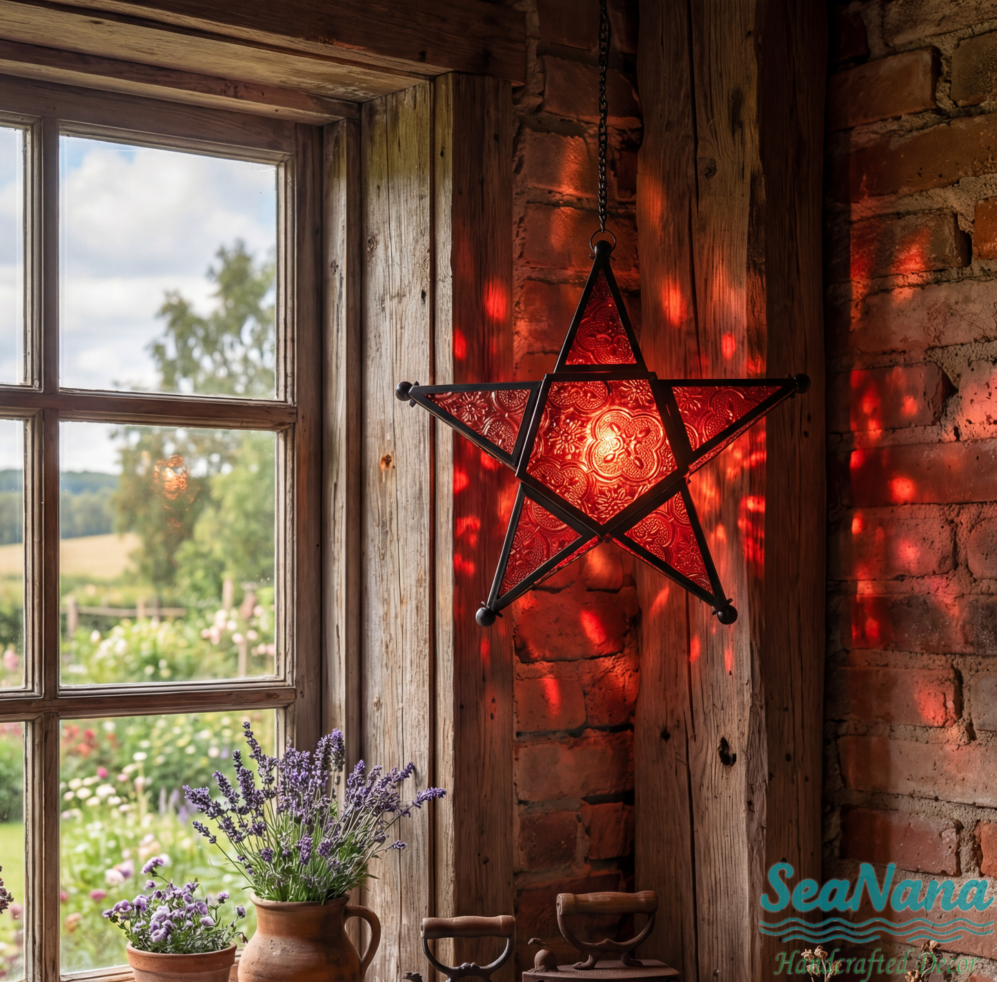 ✨Moroccan Star Lantern - Colorful Stained Glass