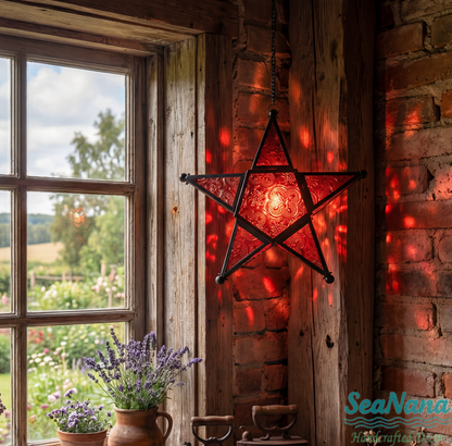 ✨Moroccan Star Lantern - Colorful Stained Glass