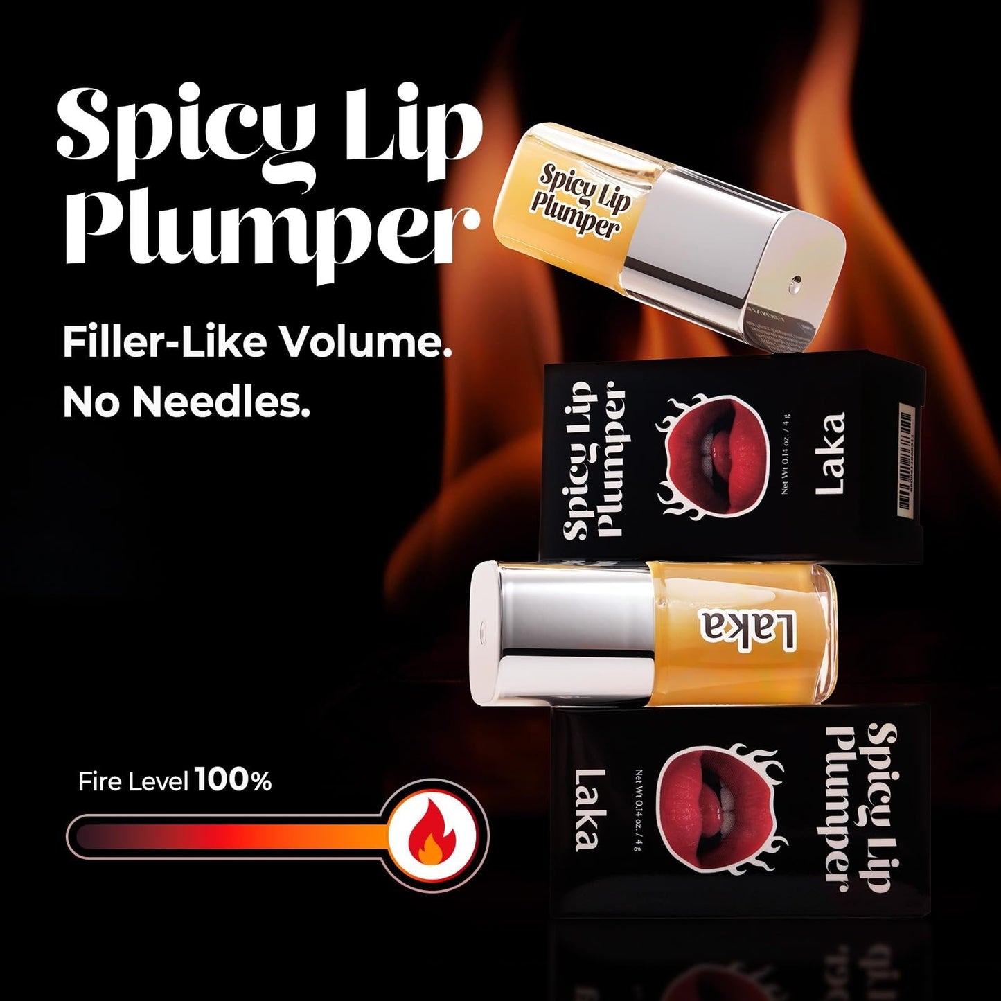 Spicy Lip Plumper — Fuller-Looking Lip Plumper Gloss, Non-Sticky, High-Shine Finish