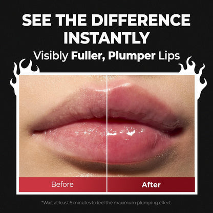 Spicy Lip Plumper — Fuller-Looking Lip Plumper Gloss, Non-Sticky, High-Shine Finish